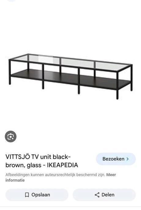 Ikea Vittsjo Vitssjo tv unit tv meubel tvmeubel salontafel, Huis en Inrichting, Kasten | Televisiemeubels, Gebruikt, Minder dan 100 cm