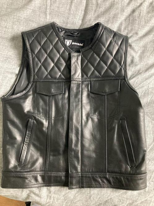 Bockle leren vest maat M nieuw!, Kleding | Heren, Bodywarmers, Nieuw, Maat 48/50 (M), Zwart, Ophalen of Verzenden