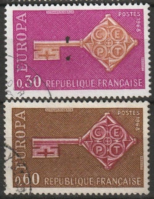 Europa CEPT Frankrijk 1968 MiNr. 1621-1622 gestempeld, Postzegels en Munten, Postzegels | Europa | Frankrijk, Gestempeld, Verzenden