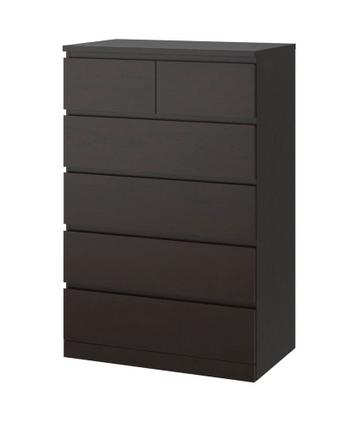 IKEA Malm Zwarte Ladekast - 2 Stuks - afbeelding 1 IKEA Malm Zwarte Ladekast - 2 Stuks - afbeelding 1