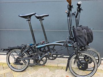 2 elektrishe brompton vouwfietsen c lin 6 versnellingen