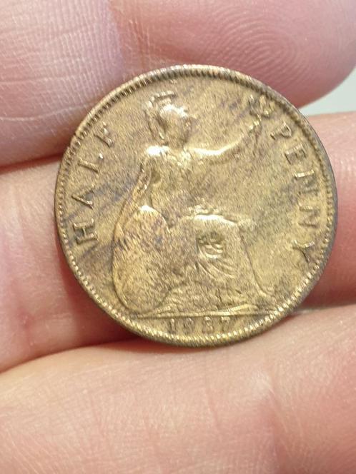 Engeland, 1/2 penny 1927 (16), Postzegels en Munten, Munten | Europa | Niet-Euromunten, Overige landen, Ophalen of Verzenden