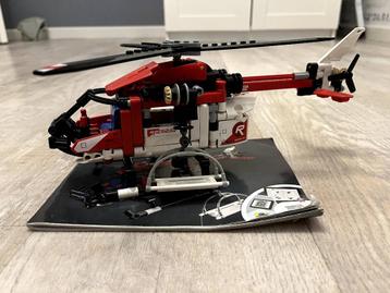 Technisch lego | Reddingshelicopter en vliegtuig (2-in-1)