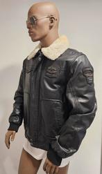 PME Legend zwarte buffel leren Hudson Bomber jas / jack (XL)