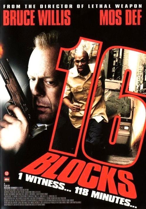16 Blocks (Bruce Willis), Cd's en Dvd's, Dvd's | Actie, Zo goed als nieuw, Actiethriller, Vanaf 12 jaar, Ophalen of Verzenden