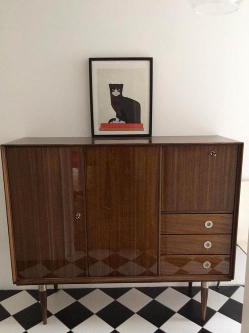 Mid century kast / dressoir jaren 50 hoogglans, Huis en Inrichting, Kasten | Dressoirs, Gebruikt, Ophalen