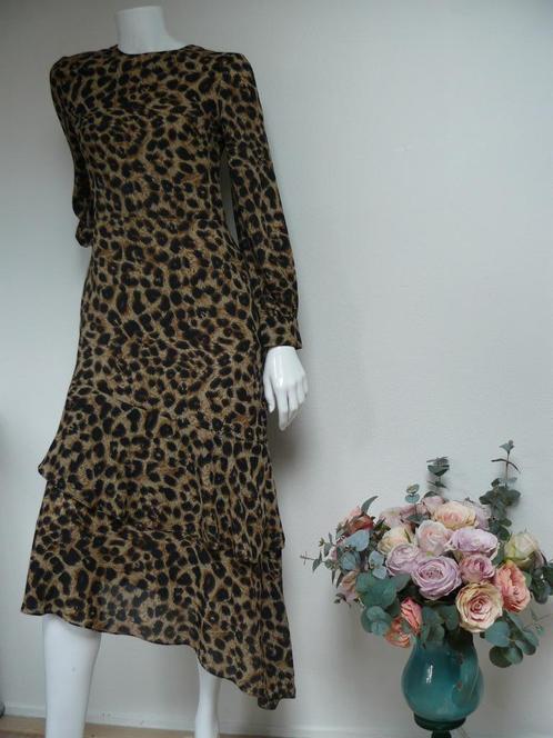 LIU JO midi jurk animal panter luipaard maat 34 NIEUW, Kleding | Dames, Jurken, Nieuw, Maat 34 (XS) of kleiner, Bruin, Onder de knie