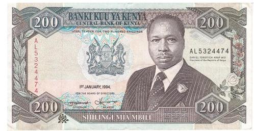 Kenia, 200 Shilingi, 1994, Postzegels en Munten, Bankbiljetten | Afrika, Los biljet, Overige landen, Ophalen of Verzenden