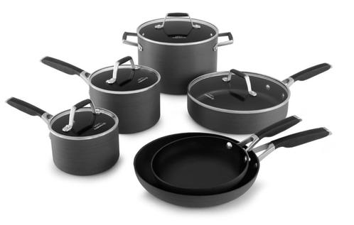 Calphalon Hard-Anodized Nonstick 10-Piece Cookware, Huis en Inrichting, Keuken | Potten en Pannen, Nieuw, Pannenset, Aluminium
