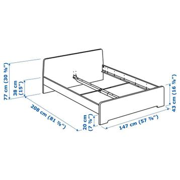 Bedframe inclusief matras - 140x200 - afbeelding 4 Bedframe inclusief matras - 140x200 - afbeelding 4