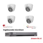 5MP Hikvision AcuSense ColorVu 4CH HD TVI set(met microfoon)