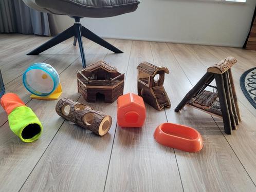 Hamster kooi hamsterhuisje speeltjes hout, Dieren en Toebehoren, Knaagdieren en Konijnen | Toebehoren, Gebruikt, Ophalen