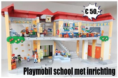 Playmobil school + gymzaal [4324], Kinderen en Baby's, Speelgoed | Playmobil, Gebruikt, Complete set, Ophalen