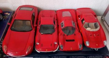 Ferrari modellen, diverse merken, schaal 1:18 in goede staat