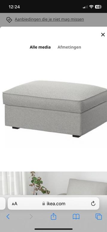 Grijze Kivik bankhoes 2-zits + hoes poef - afbeelding 2 Grijze Kivik bankhoes 2-zits + hoes poef - afbeelding 2