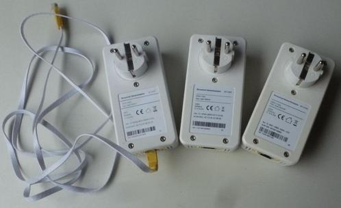 3x Homeplug Netwerkadapter PC / TV via stroomnet (QB2), Computers en Software, Powerlines, Zo goed als nieuw, Ophalen of Verzenden