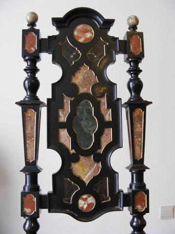 ANTIEKE stoel "PIETRA DURA" 19de eeuw