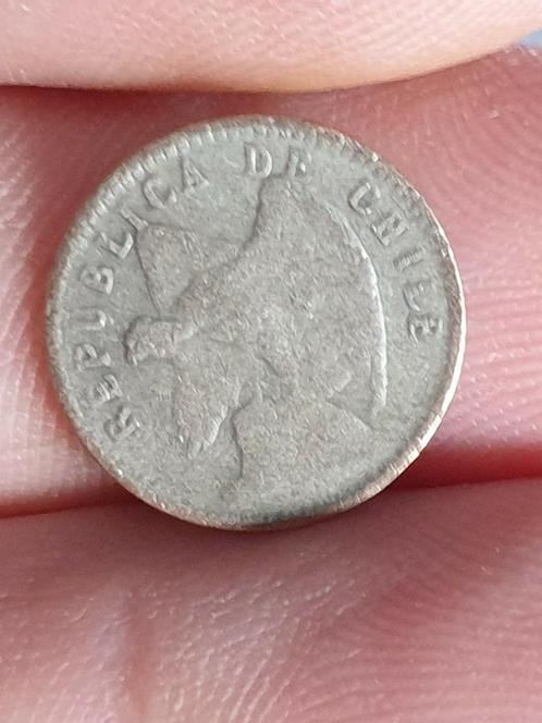 Chili, 5 centavos 1908, zilver (19), Postzegels en Munten, Munten | Amerika, Zuid-Amerika, Zilver, Ophalen of Verzenden