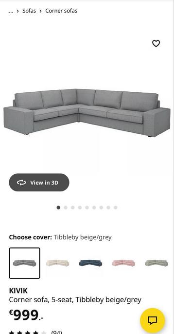 Ikea KIVIK 5-zitsbank - Gebruikt - afbeelding 2 Ikea KIVIK 5-zitsbank - Gebruikt - afbeelding 2