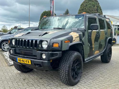 Hummer H2 6.0 V8 2003 Youngtimer Gewrapt 20 Inch velgen DVD, Auto's, Hummer, Bedrijf, Te koop, H2, Airbags, Airconditioning, Alarm