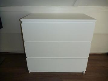 Ikea Malm ladekast met 3 lades (80x78) wit - afbeelding 2 Ikea Malm ladekast met 3 lades (80x78) wit - afbeelding 2