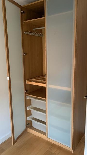 IKEA pax houten kledingkast met lades en hangruimte - afbeelding 2 IKEA pax houten kledingkast met lades en hangruimte - afbeelding 2