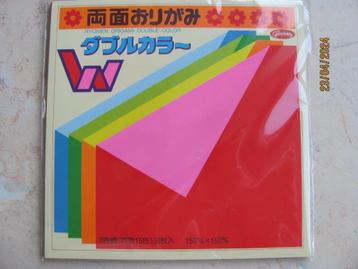 NIEUWSTAAT Japans VOUWBLAADJES Ryomen 15 x 15 ORIGAMI dubbel