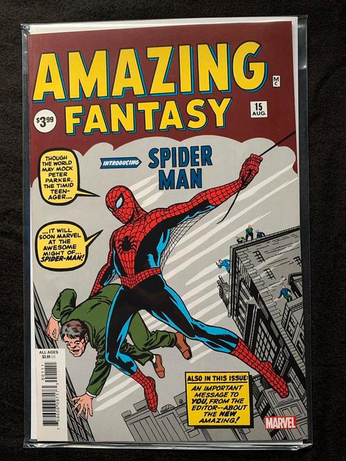 Amazing Fantasy #15 Facsimile Spider Man 1st appearance MINT, Boeken, Strips | Comics, Nieuw, Eén comic, Amerika, Ophalen of Verzenden