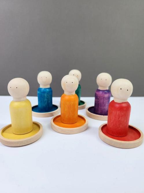 set sorteerschijf/peggdolls, Kinderen en Baby's, Speelgoed | Houten speelgoed, Nieuw, Overige typen, Ophalen of Verzenden