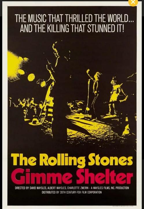 GIMME SHELTER Rolling Stones 2 krt €10, Tickets en Kaartjes, Filmkaartjes, Drie personen of meer, Vrijkaartje specifieke film