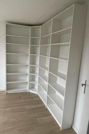 Witte Billy boekenkasten incl hoekkast, 237cm hoog - afbeelding 2 Witte Billy boekenkasten incl hoekkast, 237cm hoog - afbeelding 2