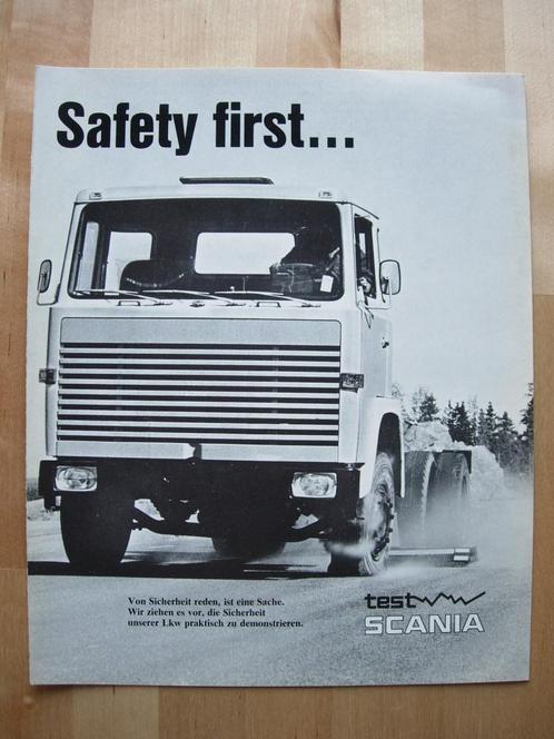 Scania Veiligheidstest Brochure 1971 DE - 140 110 85 80, Boeken, Auto's | Folders en Tijdschriften, Zo goed als nieuw, Overige merken