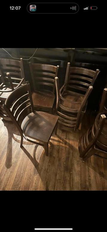 Massief houten stoelen hout cafe zaal