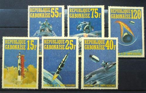 Gabon lot met 6 zegels 1971 (postfris, ruimtevaart), Postzegels en Munten, Postzegels | Afrika, Postfris, Overige landen, Ophalen of Verzenden
