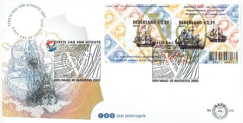 Nederland E472 blok 150 jaar Postzegels Tall Ships, Postzegels en Munten, Postzegels | Eerstedagenveloppen, Onbeschreven, Nederland
