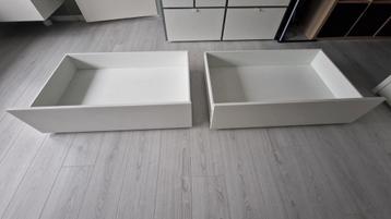 Ikea Malm Wit eenpersoonsbed met opberglades - afbeelding 3 Ikea Malm Wit eenpersoonsbed met opberglades - afbeelding 3