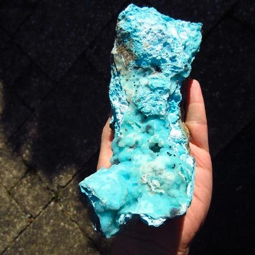 GIGA ruw druzy Chrysocolla kristal cluster heterogeniet, Verzamelen, Mineralen en Fossielen, Mineraal, Ophalen of Verzenden