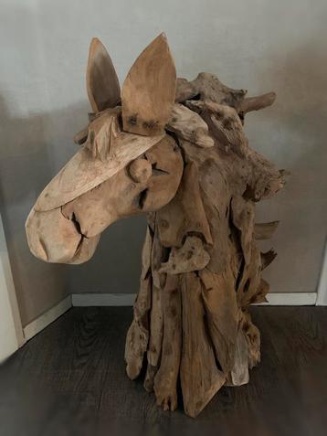 Teak houten paard 
