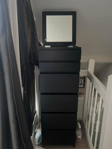 Ikea Malm Ladekast - Zwart - afbeelding 2 Ikea Malm Ladekast - Zwart - afbeelding 2