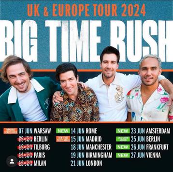 2x BTR Big Time Rush CONCERT TICKETS | AFAS AMSTERDAM 