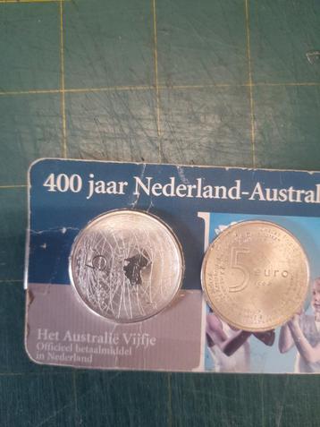2 munten van € 5.00 voor € 10.00