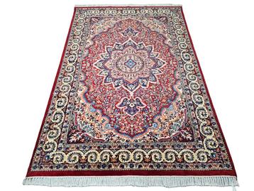 Handgeknoopt Kashmir wol tapijt medallion red 186x272cm
