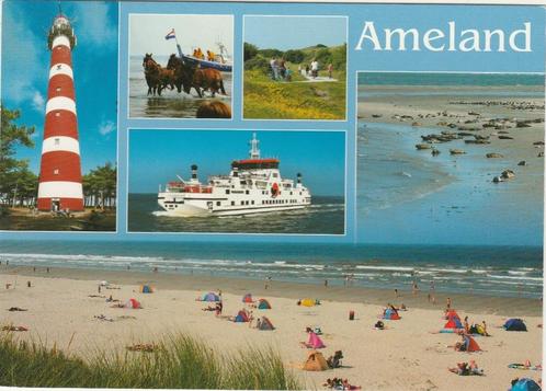 AMELAND Vuurtoren Reddingsboot Veerboot Strand Zeehonden, Verzamelen, Ansichtkaarten | Nederland, Gelopen, Waddeneilanden, 1980 tot heden