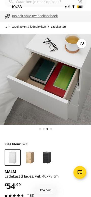 Ikea Malm ladekast wit - afbeelding 4 Ikea Malm ladekast wit - afbeelding 4