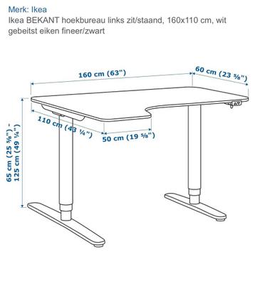Ikea bekant bureau grijs, rechts hoek - afbeelding 3 Ikea bekant bureau grijs, rechts hoek - afbeelding 3