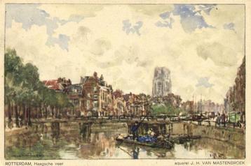 Rotterdam, Haagsche veer - aquarel - 1948 gelopen