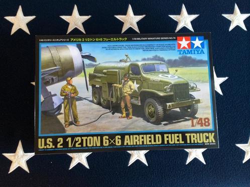 Tamiya	32579	U.S. 2 1/2TON 6x6 Airfield Fuel Truck	  1/48, Hobby en Vrije tijd, Modelbouw | Auto's en Voertuigen, Nieuw, Truck