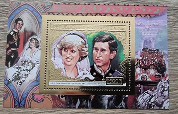 CENTRAL AFRICA 1981 - MNH - GOLD - PRINCESS DIANA - QUEEN