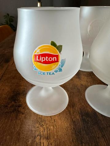 Lipton ice tea glazen 4x