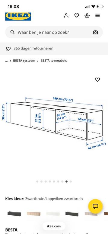 IKEA BESTÅ Tv-meubel, zwartbruin, 180x42x38 cm - afbeelding 5 IKEA BESTÅ Tv-meubel, zwartbruin, 180x42x38 cm - afbeelding 5